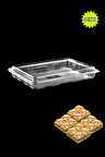 Plastik Baklava Kabı - Tatlı Pastane Kabı 1000 Gramlık 25 Adet Sızdırmaz Kap