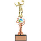 ODAK KUPA - Figürlü Kupalar - Voleybol Kadın Figürlü Kupalar FG-034 C - 35 cm