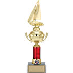 ODAK KUPA - Figürlü Kupalar - Yelken Figürlü Kupalar FG-054 C - 43 cm