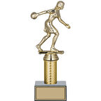 ODAK KUPA - Figürlü Kupalar - Bowling Kadın Figürlü Kupalar FG-007 C - 24 cm