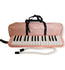 32 Tuşlu Melodika Bez Çantalı -Pudra