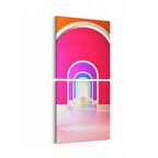 Olla 18040KD Yapı Görseli Kare 2'li Dikey Kanvas Tablo (Ölçü: 30X65)