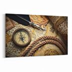 Olla 16180Y Harita Görseli Yatay Kanvas Tablo (Ölçü: 120X80)