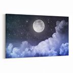 Olla 14664Y Gece Gökyüzü Görseli Yatay Kanvas Tablo (Ölçü: 45X30)