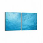 Olla 12882K2Y Deniz / Okyanus Görseli Kare 2'li Yatay Kanvas Tablo (Ölçü: 105X50)