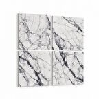 Olla 16724K4 Mermer Desen Görsel Kare 4'lü Kanvas Tablo (Ölçü: 125X125)