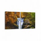 Olla 13726K2Y Doğa / Manzara Görseli Kare 2'li Yatay Kanvas Tablo (Ölçü: 85X40)