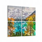 Olla 14458K4 Doğa / Manzara Görseli Kare 4'lü Kanvas Tablo (Ölçü: 145X145)