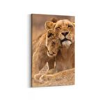 Olla 12468D Hayvanlar Alemi Görseli Dikey Kanvas Tablo (Ölçü: 70X105)