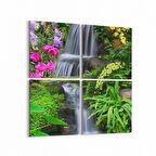 Olla 13238K4 Doğa / Manzara Görseli Kare 4'lü Kanvas Tablo (Ölçü: 145X145)