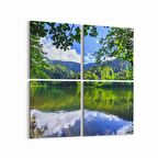 Olla 14383K4 Doğa / Manzara Görseli Kare 4'lü Kanvas Tablo (Ölçü: 145X145)