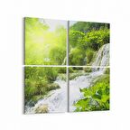 Olla 13655K4 Doğa / Manzara Görseli Kare 4'lü Kanvas Tablo (Ölçü: 65X65)