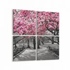 Olla 13832K4 Doğa / Manzara Görseli Kare 4'lü Kanvas Tablo (Ölçü: 65X65)