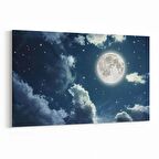 Olla 14720Y Gece Gökyüzü Görseli Yatay Kanvas Tablo (Ölçü: 90X60)