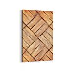 Olla 11974D Ahşap Desen Görseli Dikey Kanvas Tablo (Ölçü: 100X150)