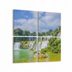 Olla 14267K4 Doğa / Manzara Görseli Kare 4'lü Kanvas Tablo (Ölçü: 105X105)