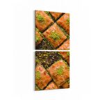 Olla 15233K2D Gıda Görseli 2'li Dikey Kanvas Tablo (Ölçü: 30X65)