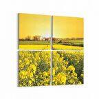 Olla 13536K4 Doğa / Manzara Görseli Kare 4'lü Kanvas Tablo (Ölçü: 145X145)