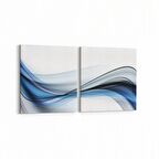 Olla 10081K2Y Abstract Görsel Kare 2'li Yatay Kanvas Tablo (Ölçü: 145X70)