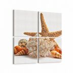 Olla 12950K4 Deniz / Okyanus Görseli Kare 4'lü Kanvas Tablo (Ölçü: 125X125)