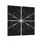 Olla 10383K4 Abstract Görsel Kare 4'lü Kanvas Tablo (Ölçü: 105X105)