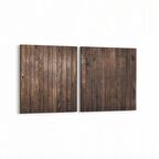 Olla 12019K2Y Ahşap Desen Görseli Kare 2'li Yatay Kanvas Tablo (Ölçü: 105X50)