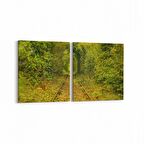 Olla 13903K2Y Doğa / Manzara Görseli Kare 2'li Yatay Kanvas Tablo (Ölçü: 145X70)