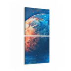 Olla 17682K2D Uzay Görseli Kare 2'li Dikey Kanvas Tablo (Ölçü: 30X65)