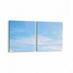 Olla 15510K2Y Gökyüzü Bulut Görseli Kare 2'li Yatay Kanvas Tablo (Ölçü: 145X70)