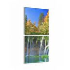 Olla 13283K2D Doğa / Manzara Görseli Kare 2'li Dikey Kanvas Tablo (Ölçü: 30X65)