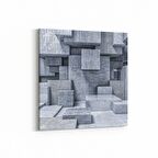 Olla 10015K Abstract 3 Boyut Görsel Kare Kanvas Tablo (Ölçü: 25X25)