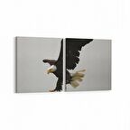 Olla 12526K2Y Hayvanlar Alemi Görseli Kare 2'li Yatay Kanvas Tablo (Ölçü: 85X40)