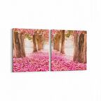 Olla 14345K2Y Doğa / Manzara Görseli Kare 2'li Yatay Kanvas Tablo (Ölçü: 125X60)