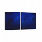Olla 14746K2Y Gece Gökyüzü Görseli Kare 2'li Yatay Kanvas Tablo (Ölçü: 85X40)