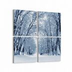 Olla 13590K4 Doğa / Manzara Görseli Kare 4'lü Kanvas Tablo (Ölçü: 145X145)