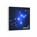 Olla 14743K Gece Gökyüzü Görseli Kare Kanvas Tablo (Ölçü: 25X25)