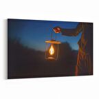 Olla 14802Y Gece Gökyüzü Görseli Yatay Kanvas Tablo (Ölçü: 90X60)