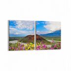 Olla 14353K2Y Doğa / Manzara Görseli Kare 2'li Yatay Kanvas Tablo (Ölçü: 145X70)