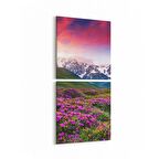 Olla 13612K2D Doğa / Manzara Görseli Kare 2'li Dikey Kanvas Tablo (Ölçü: 30X65)