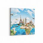 Olla 18255K Yapı Görseli Kare Kanvas Tablo (Ölçü: 60X60)