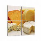 Olla 15112K4 Gıda Görseli Kare 4'lü Kanvas Tablo (Ölçü: 65X65)