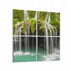 Olla 14328K4 Doğa / Manzara Görseli Kare 4'lü Kanvas Tablo (Ölçü: 145X145)