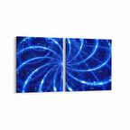 Olla 10333K2Y Abstract Görsel Kare 2'li Yatay Kanvas Tablo (Ölçü: 105X50)