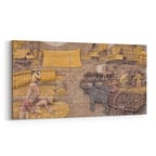 Olla 16269YD Heykel / Sanat Görseli Yatay Dar Kanvas Tablo (Ölçü: 100X50)
