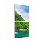 Olla 13871K2D Doğa / Manzara Görseli Kare 2'li Dikey Kanvas Tablo (Ölçü: 30X65)