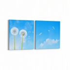 Olla 10716K2Y Ağaç Görseli Kare 2'li Yatay Kanvas Tablo (Ölçü: 85X40)