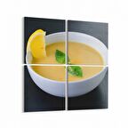 Olla 15095K4 Gıda Görseli Kare 4'lü Kanvas Tablo (Ölçü: 125X125)