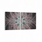 Olla 10408K2Y Abstract Görsel Kare 2'li Yatay Kanvas Tablo (Ölçü: 145X70)