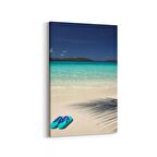 Olla 16542D Kumsal / Sahil Görseli Dikey Kanvas Tablo (Ölçü: 100X150)