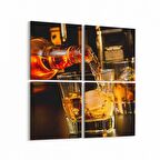 Olla 15110K4 Gıda Görseli Kare 4'lü Kanvas Tablo (Ölçü: 145X145)